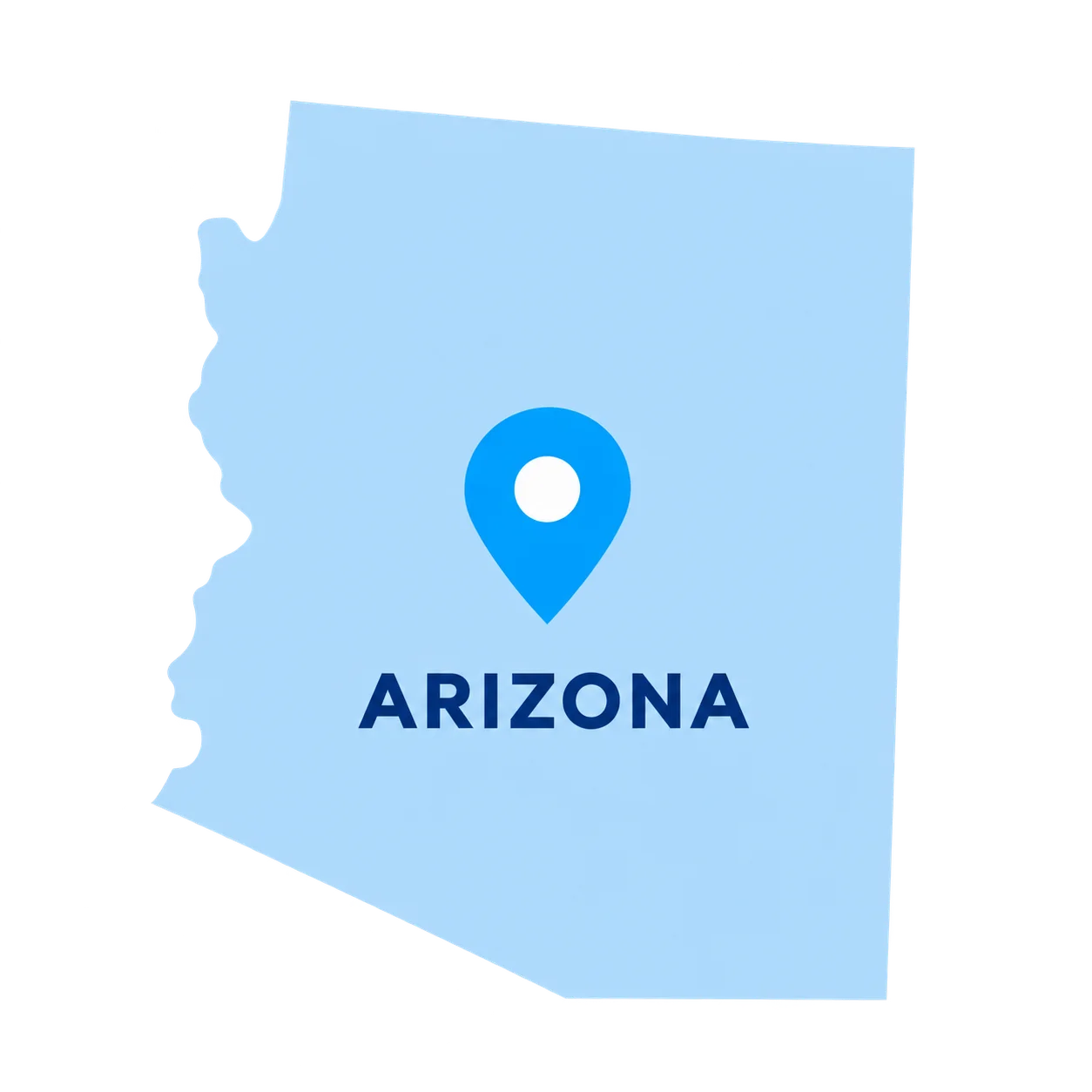 Arizona map pin illustration
